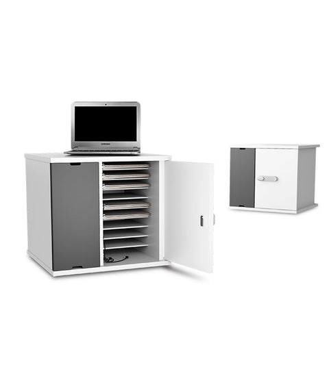 Kompakter Ladeschrank für Chromebooks, Tablets & kleine Laptops für 10 Geräte