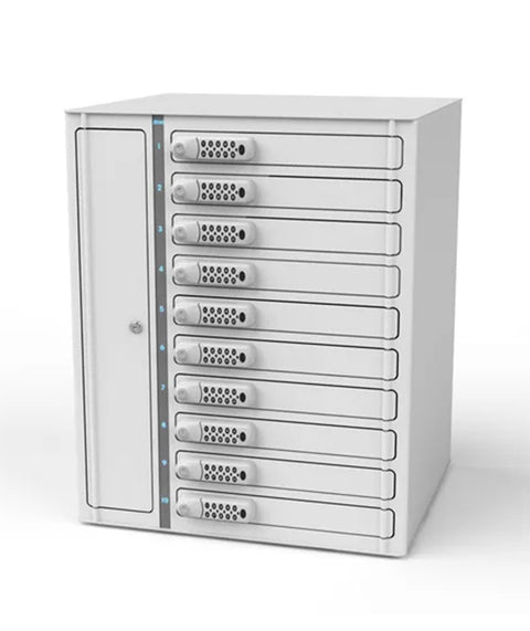 Laptop-Ladeschrank für Arbeitsflächen mit USB-C für 10 Geräte