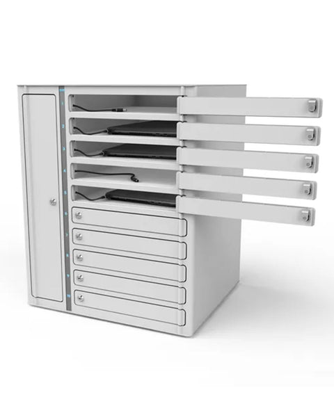 Laptop-Ladeschrank für Arbeitsflächen mit USB-C für 10 Geräte