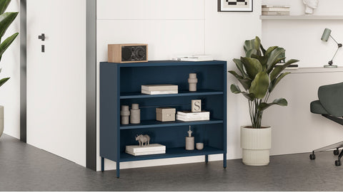 Niedriges Metallbücherregal Höhe 90cm