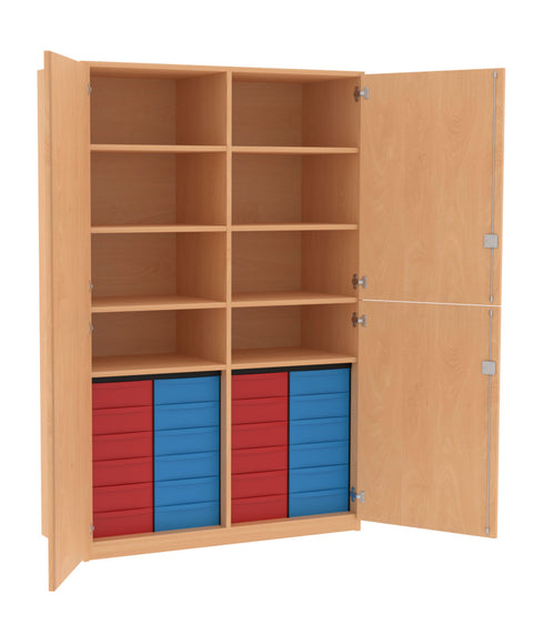 Materialmittelwandschrank 4x6S mit Doppeltüren - Höhe 190cm