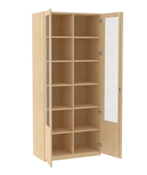 Mittelwandschrank mit Glasausschnitt - Höhe 230cm