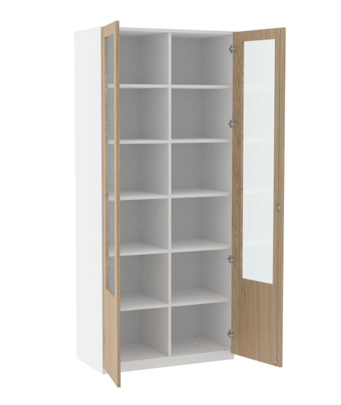 Mittelwandschrank mit Glasausschnitt - Höhe 230cm