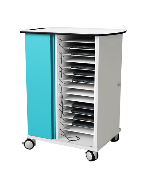 Intelligenter Laptop-Ladewagen mit Netzwerkanschluss für 16 Geräte