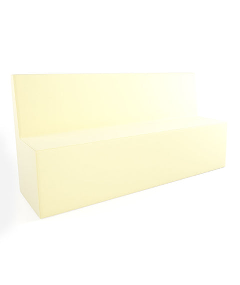 Tobo Rechteck Pouf mit Rückenlehne Light - XL