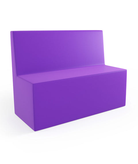 Tobo Rechteck Pouf mit Rückenlehne Light - L