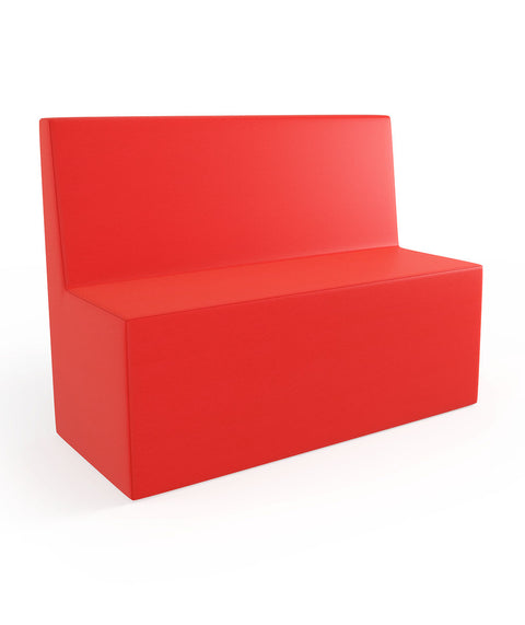 Tobo Rechteck Pouf mit Rückenlehne Light - L