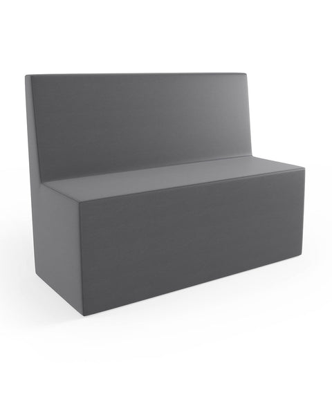 Tobo Rechteck Pouf mit Rückenlehne Light - L