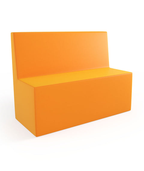 Tobo Rechteck Pouf mit Rückenlehne Light - L