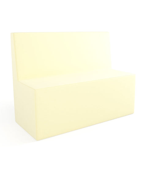 Tobo Rechteck Pouf mit Rückenlehne Light - M