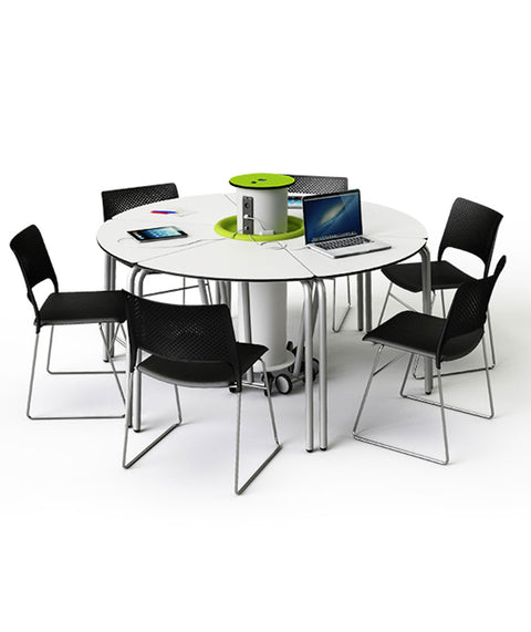 PowerTower mit Netzanschluss – Strom- & Datenverteiler