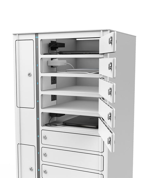 Smart Laptop-Ladeturm mit RFID & Fernverwaltung für 16 Geräte