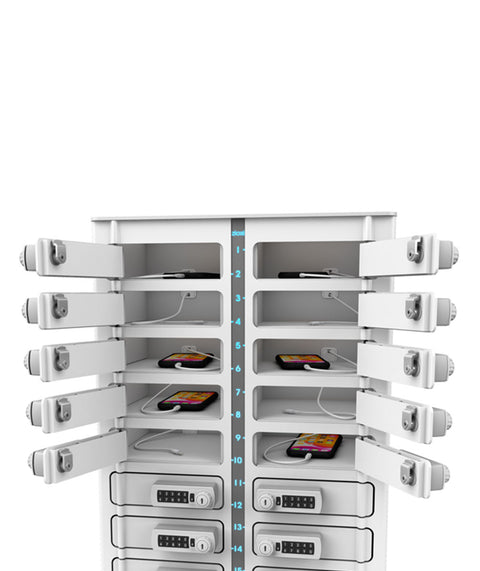 Wand-Ladeschrank für Smartphones für 20 Geräte