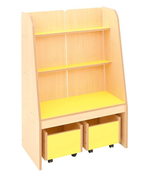 Bücherregal mit Rollbehältern - 2