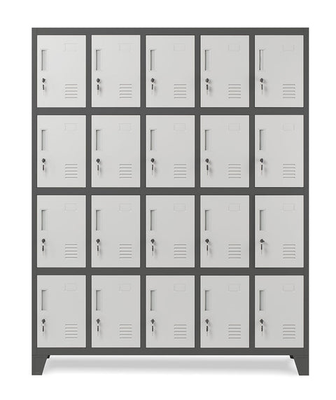 Schließfachschrank mit 20 Fächern Höhe 172cm