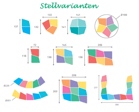 5 Punkt Tisch - 5er Set